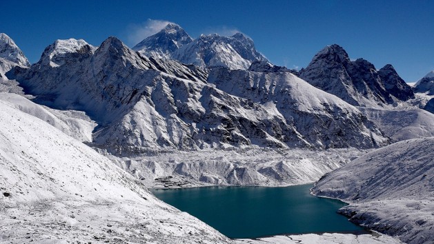 Everest and Gokyo Lake from Renjo La Pass